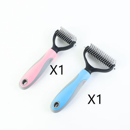 Stainless Double-sided Pet Hair Dematting Tool - My Pets R Us