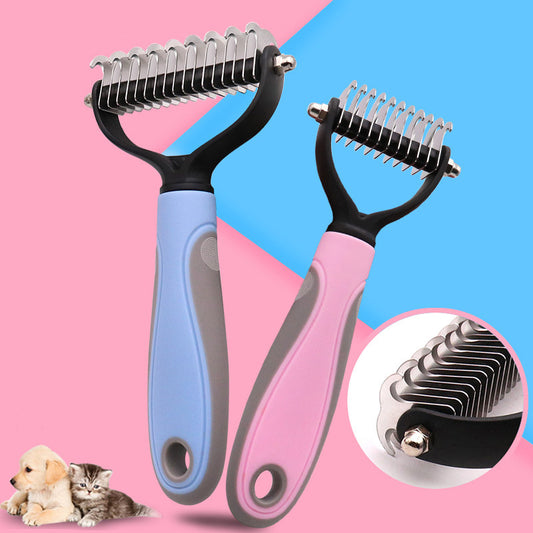 Stainless Double-sided Pet Hair Dematting Tool - My Pets R Us