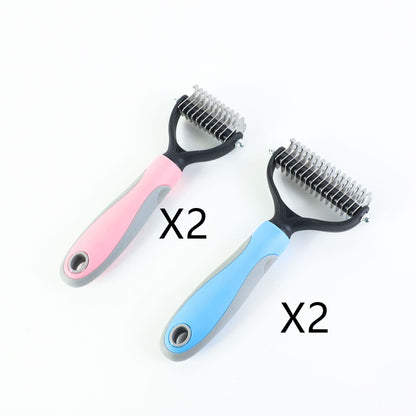 Stainless Double-sided Pet Hair Dematting Tool - My Pets R Us