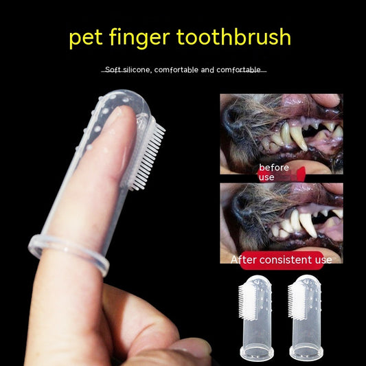 Silicone Pet Finger Tooth Cleaning brush - My Pets R Us