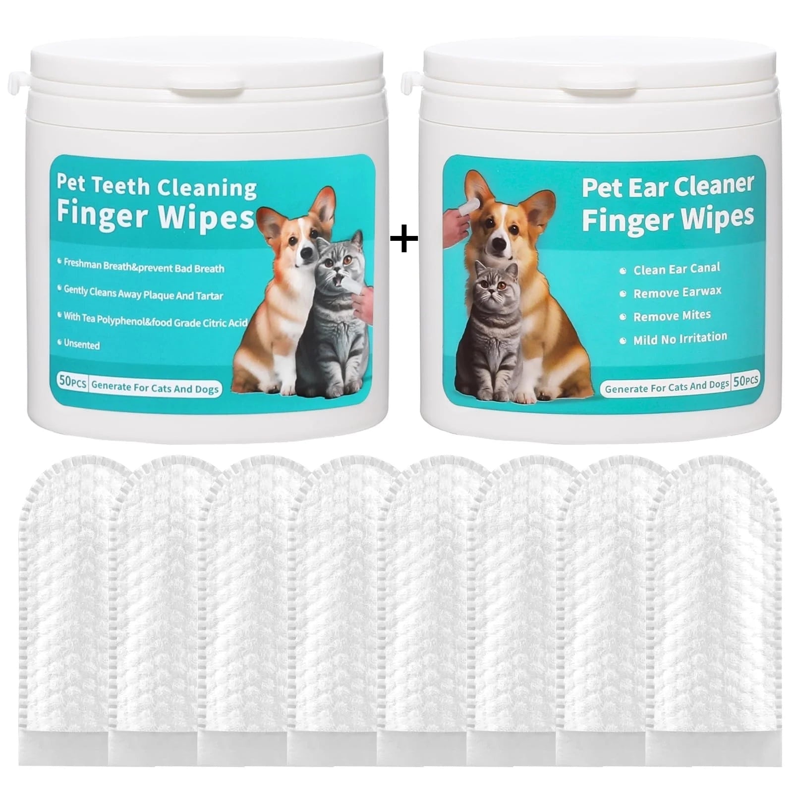 Pet Ear Cleaning Finger Wipes - My Pets R Us