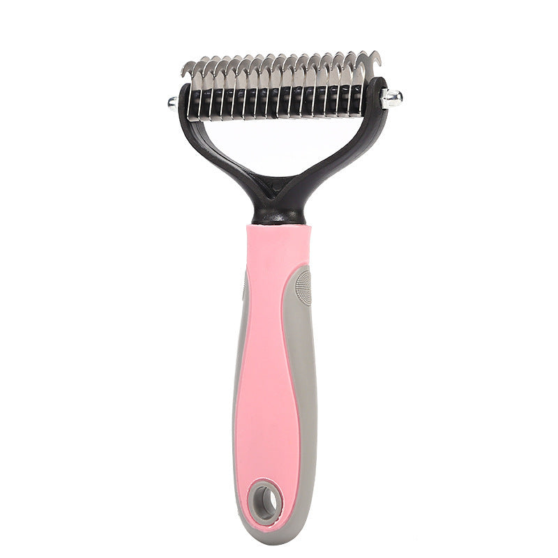 Stainless Double-sided Pet Hair Dematting Tool - My Pets R Us