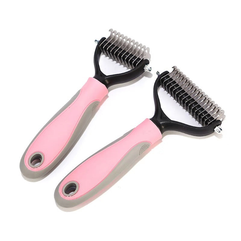 Stainless Double-sided Pet Hair Dematting Tool - My Pets R Us