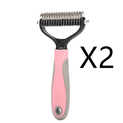 Stainless Double-sided Pet Hair Dematting Tool - My Pets R Us